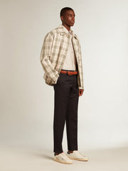 Golden Goose Men's Super-Star LTD in mesh and leather with silver star and blue heel tab