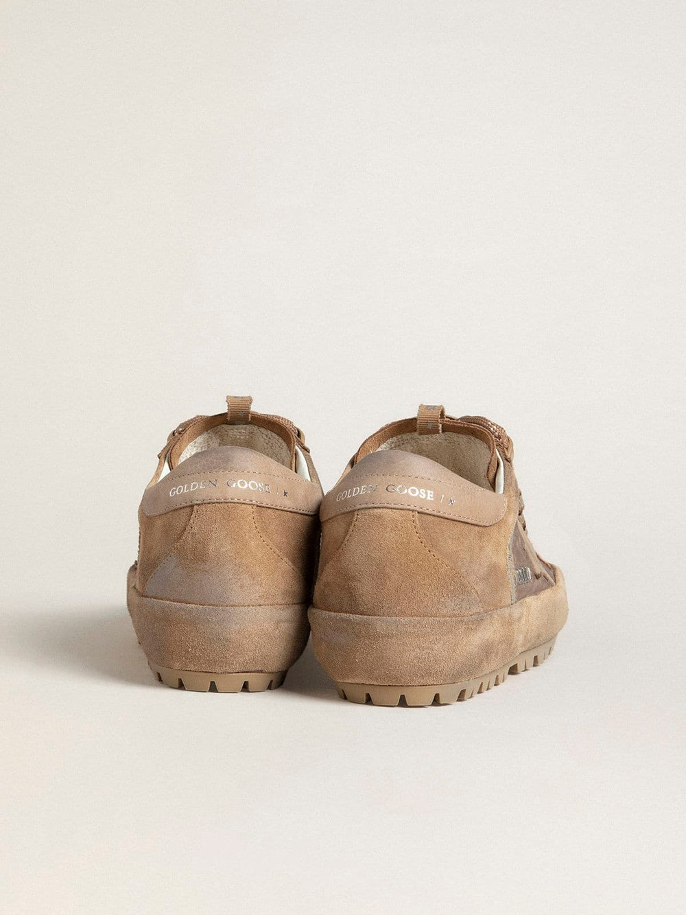 Golden Goose Men's Super-Star Ski in Dolmias and caramel suede with marble nubuck star and heel tab