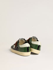 Golden Goose Men’s Super-Star LTD in black laminated leather with white leather star and heel tab