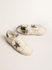 Golden Goose Super-Star in nappa with gray suede star and heel tab
