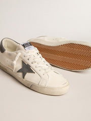 Golden Goose Super-Star in nappa with gray suede star and heel tab