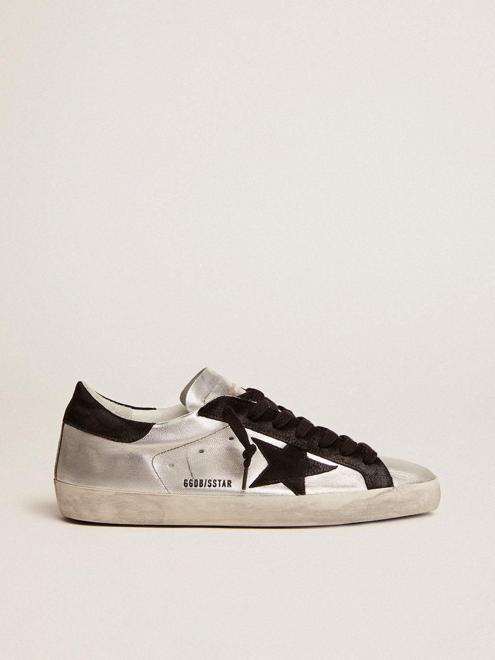 Golden Goose Men's Super-Star in silver leather