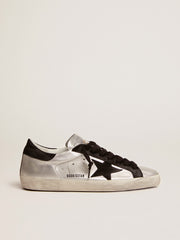 Golden Goose Men's Super-Star in silver leather