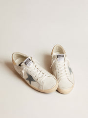 Golden Goose Men's Super-Star with suede star and platinum snake-print leather heel tab