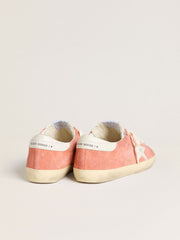 Golden Goose Men’s Super-Star in coral suede with white leather star and heel tab