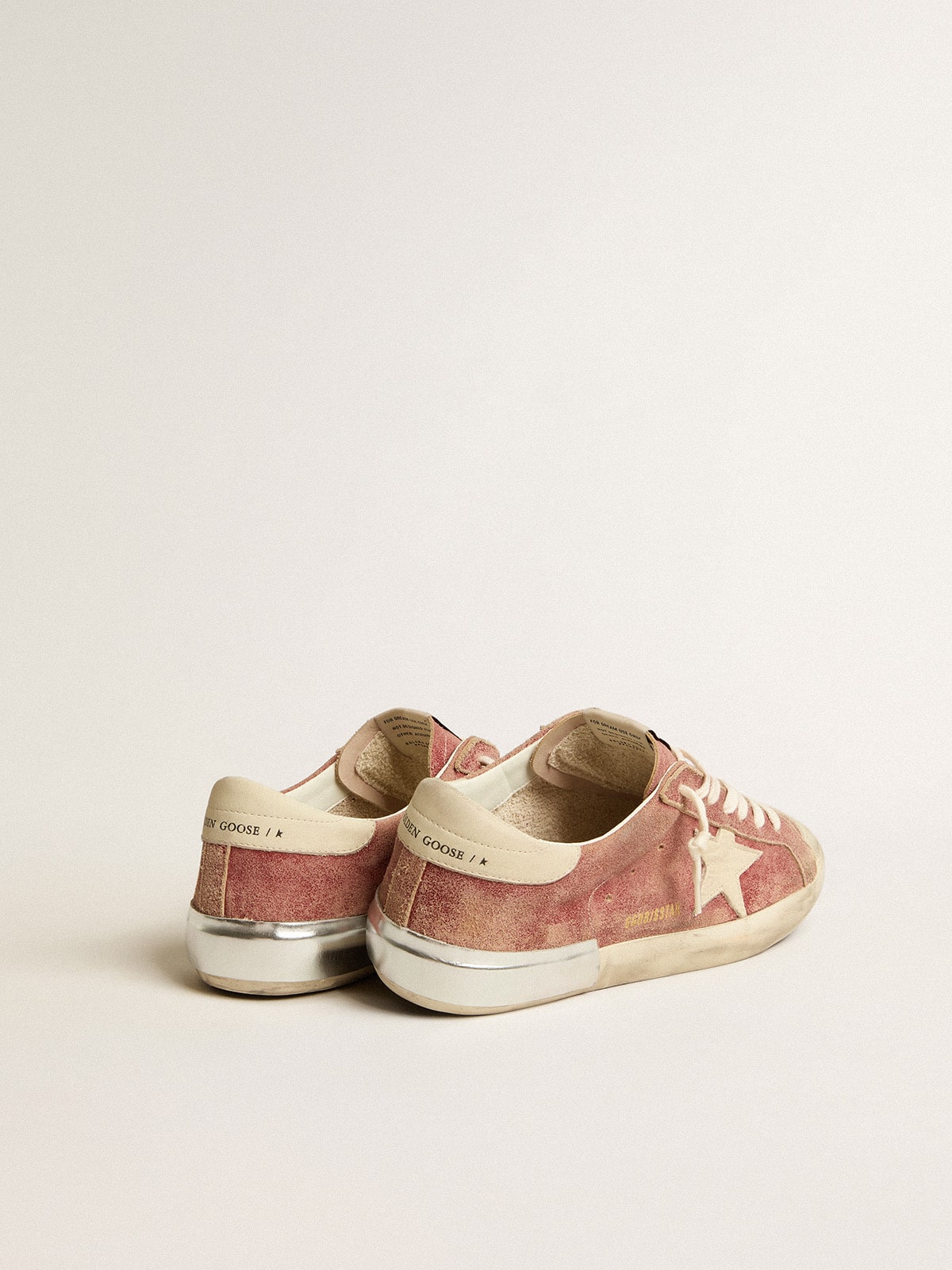 Golden Goose Men's Super-Star in red leather with cream nubuck star and heel tab