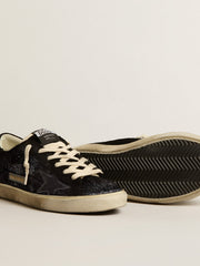 Golden Goose Men’s Super-Star in black velvet and suede with black suede star