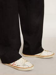 Golden Goose Men’s Super-Star LTD with perforated star and metallic leather heel tab