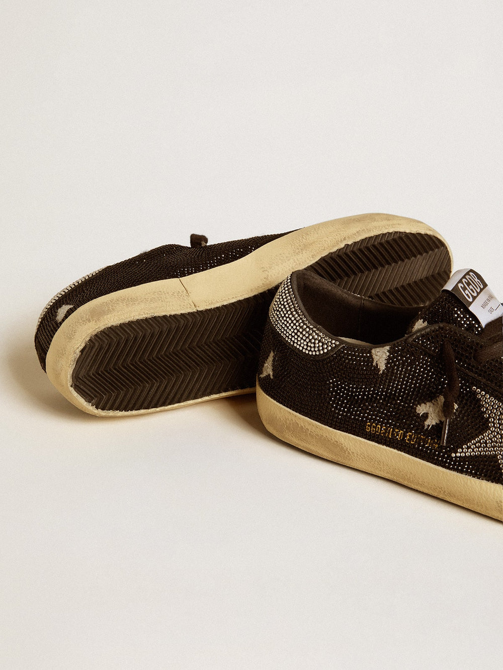 Golden Goose Men's Super-Star in suede and Swarovski crystals with silver star