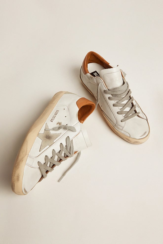 Golden Goose Men’s Super-Star sneakers with suede star and brown heel tab