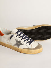 Golden Goose Super-Star Penstar with silver star and orange heel tab