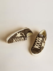 Golden Goose Men’s Super-Star in studded black nappa with white leather star