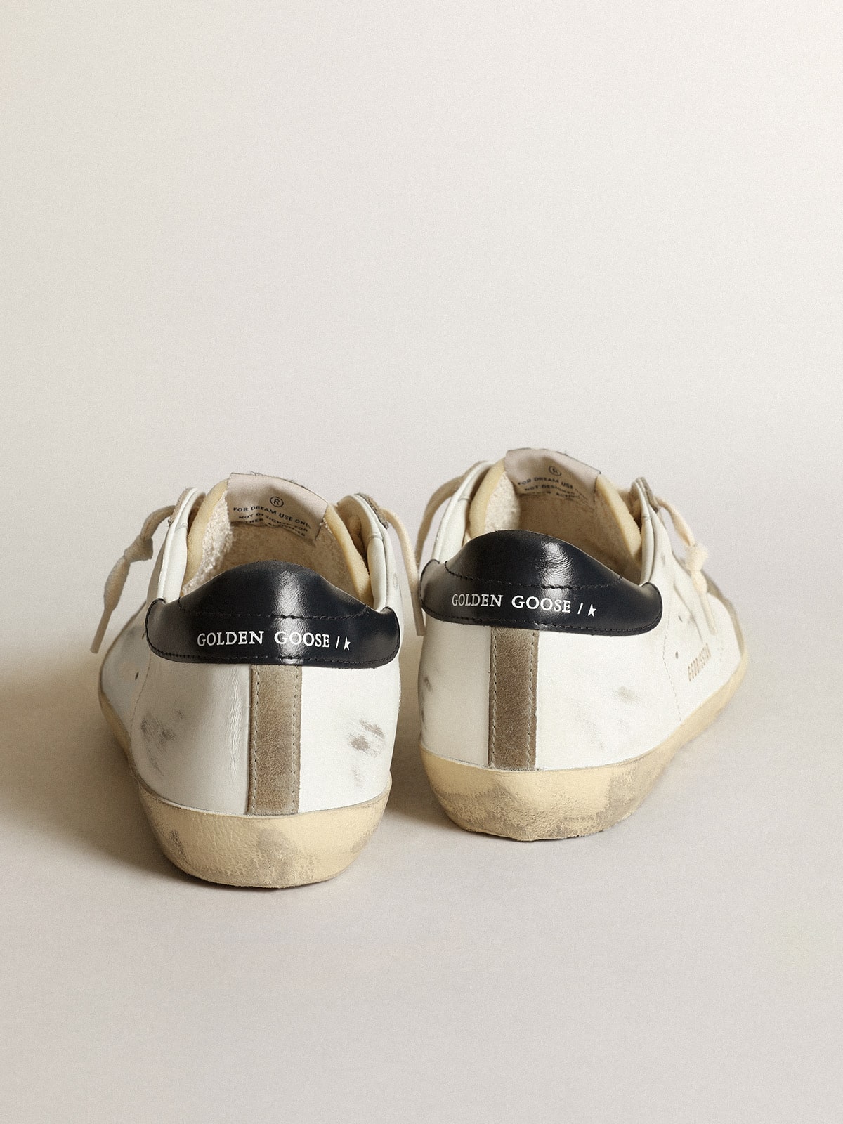 Golden Goose Men's Super-Star with perforated star and blue heel tab