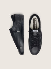 Golden Goose Men's Super-Star in black nappa with black suede star and heel tab