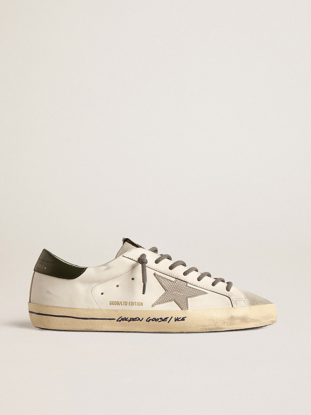 Golden Goose Super-Star  with croc-print star and green heel tab
