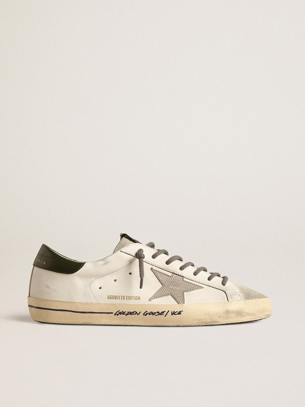 Golden Goose Super-Star  with croc-print star and green heel tab