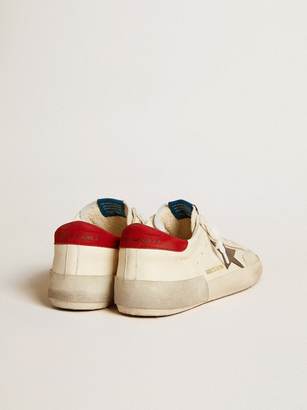 Golden Goose Men's Super-Star LTD in nappa with metallic star and nubuck heel tab