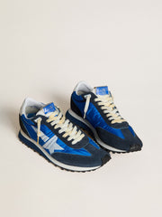 Golden Goose Men’s Marathon with blue nylon upper and white star