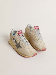 Golden Goose Men’s Marathon with beige nylon upper and gray star