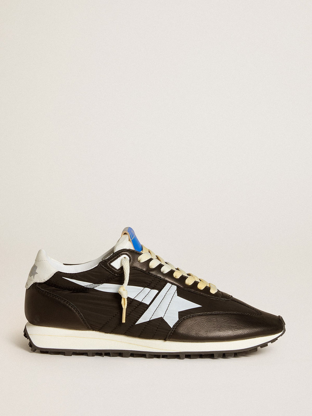 Golden Goose Men’s Marathon with black nylon upper and white star