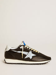 Golden Goose Men’s Marathon with black nylon upper and white star