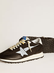 Golden Goose Men’s Marathon with black nylon upper and white star