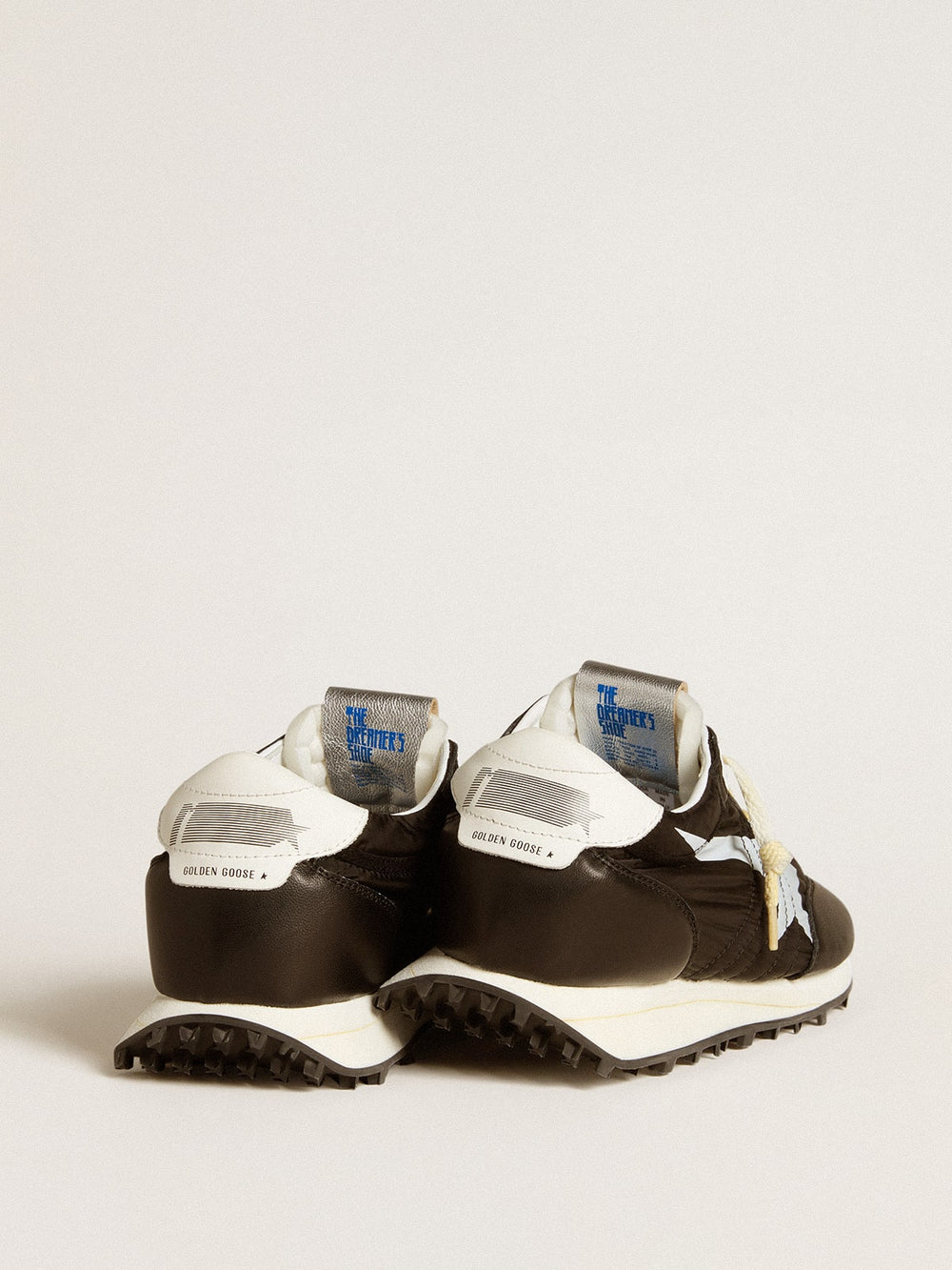 Golden Goose Men’s Marathon with black nylon upper and white star