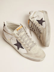 Golden Goose Men's Mid Star white with black star