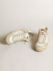 Golden Goose Men’s Mid Star with ice-gray suede inserts and white star