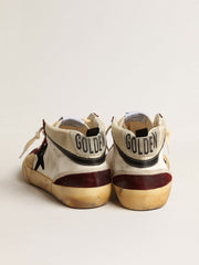 Golden Goose Mid Star in nappa with black suede star and wine-red inserts