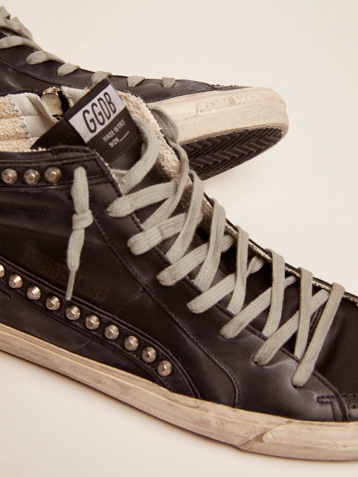 Golden Goose Men's Slide black with studs