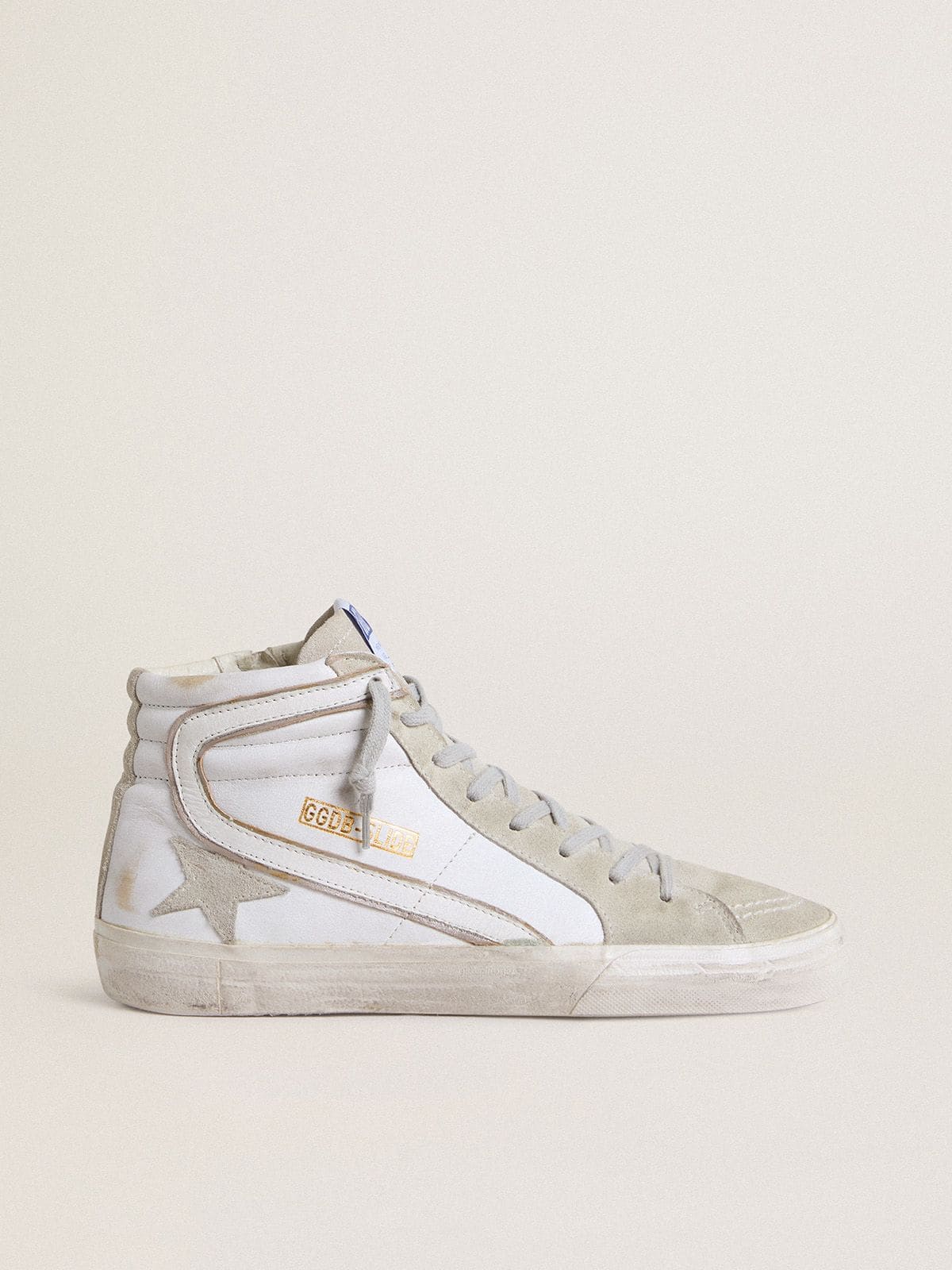 Golden Goose Men's Slide in leather with suede details