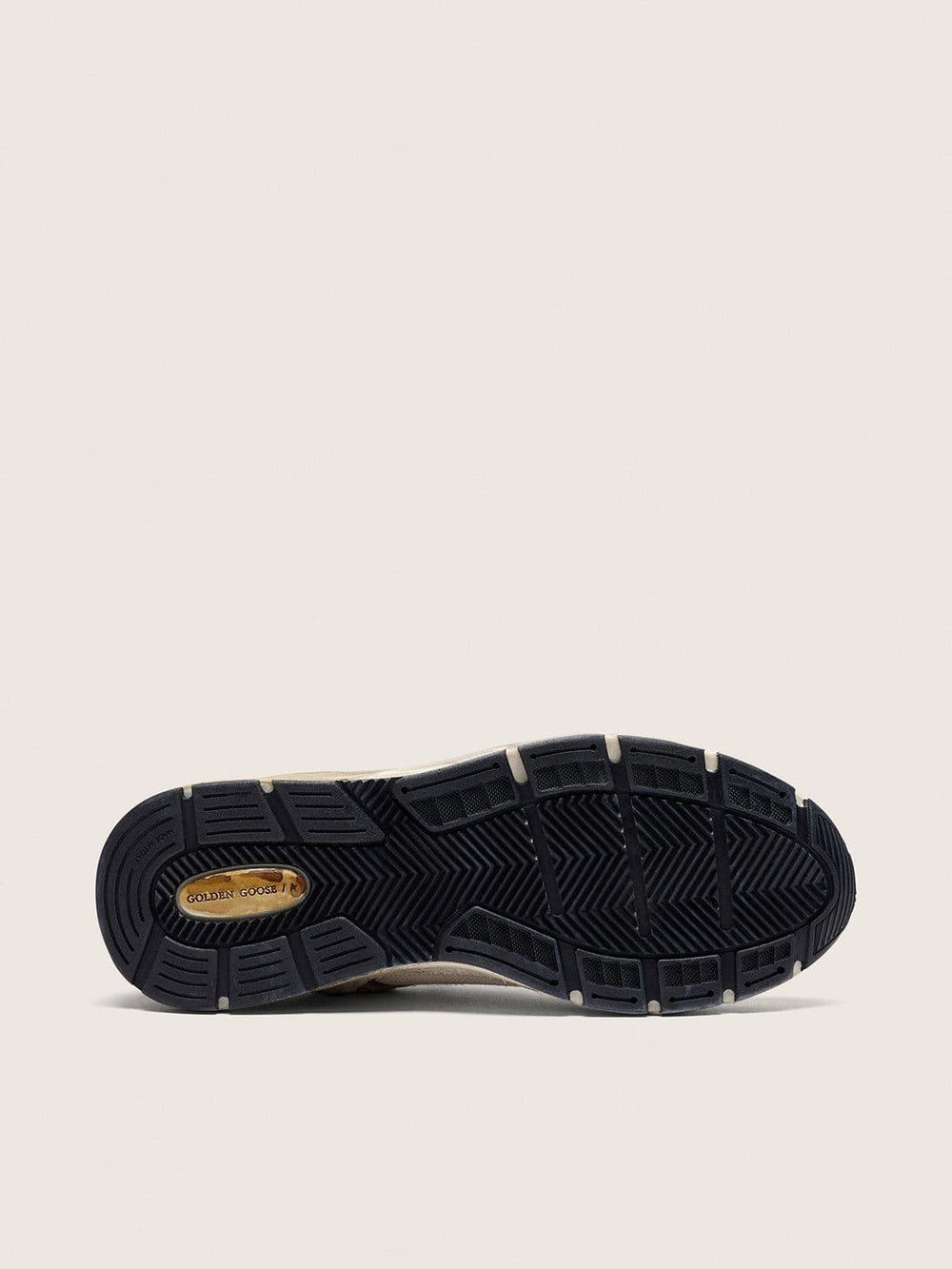 Golden Goose Men's Dad-Star in suede and mesh with white leather star and beige leather heel tab