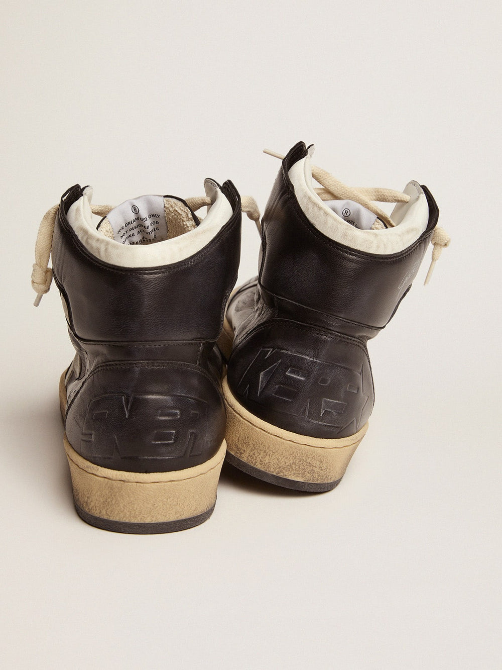 Golden Goose Sky-Star in black nappa leather with white leather star