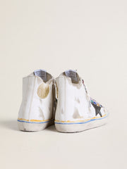 Golden Goose Men’s Francy Penstar LAB with black leather star and multicolor studs