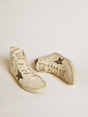 Golden Goose Francy Penstar in nappa with black suede star and cotton heel tab