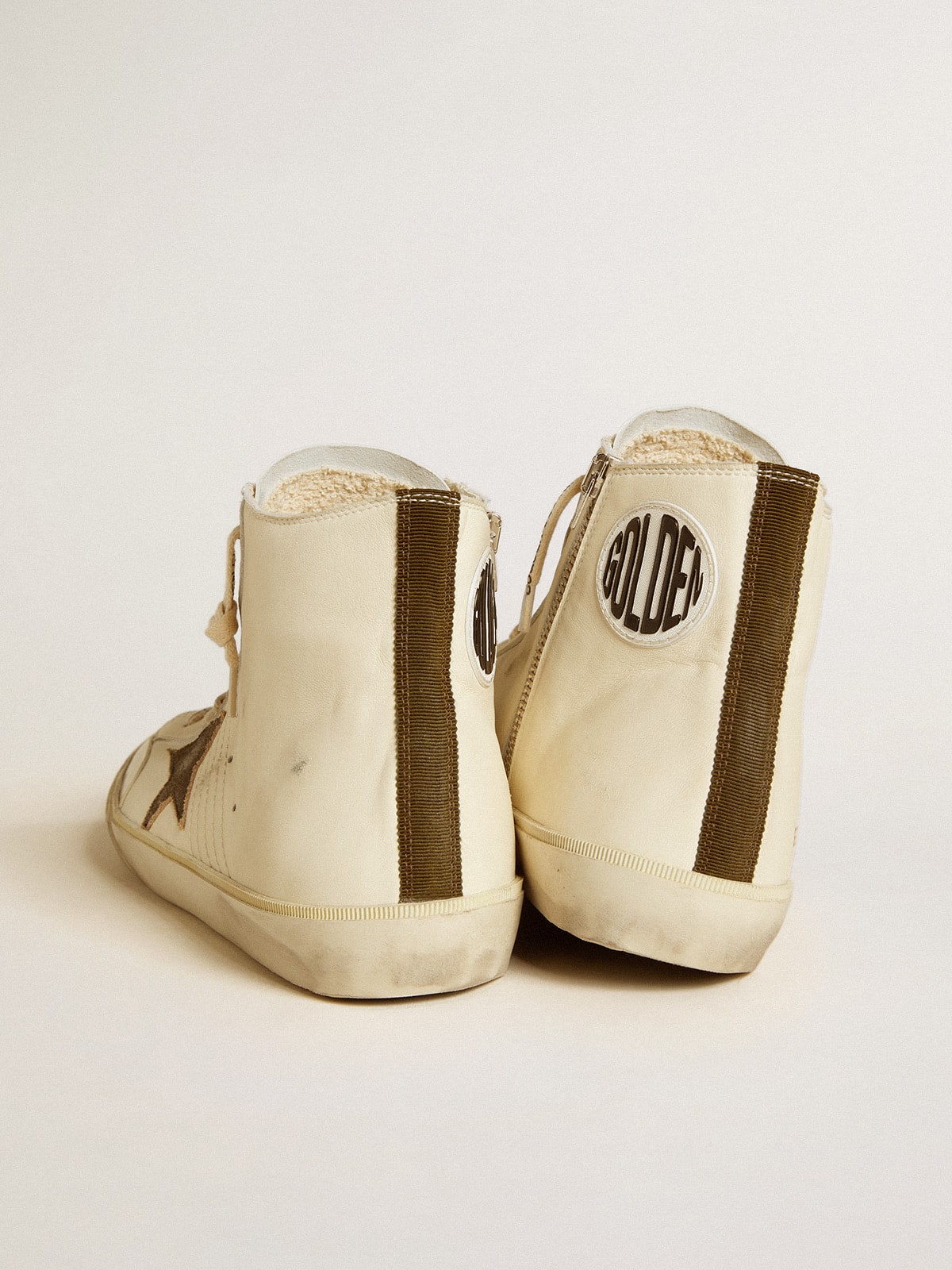 Golden Goose Francy Penstar in nappa with black suede star and cotton heel tab