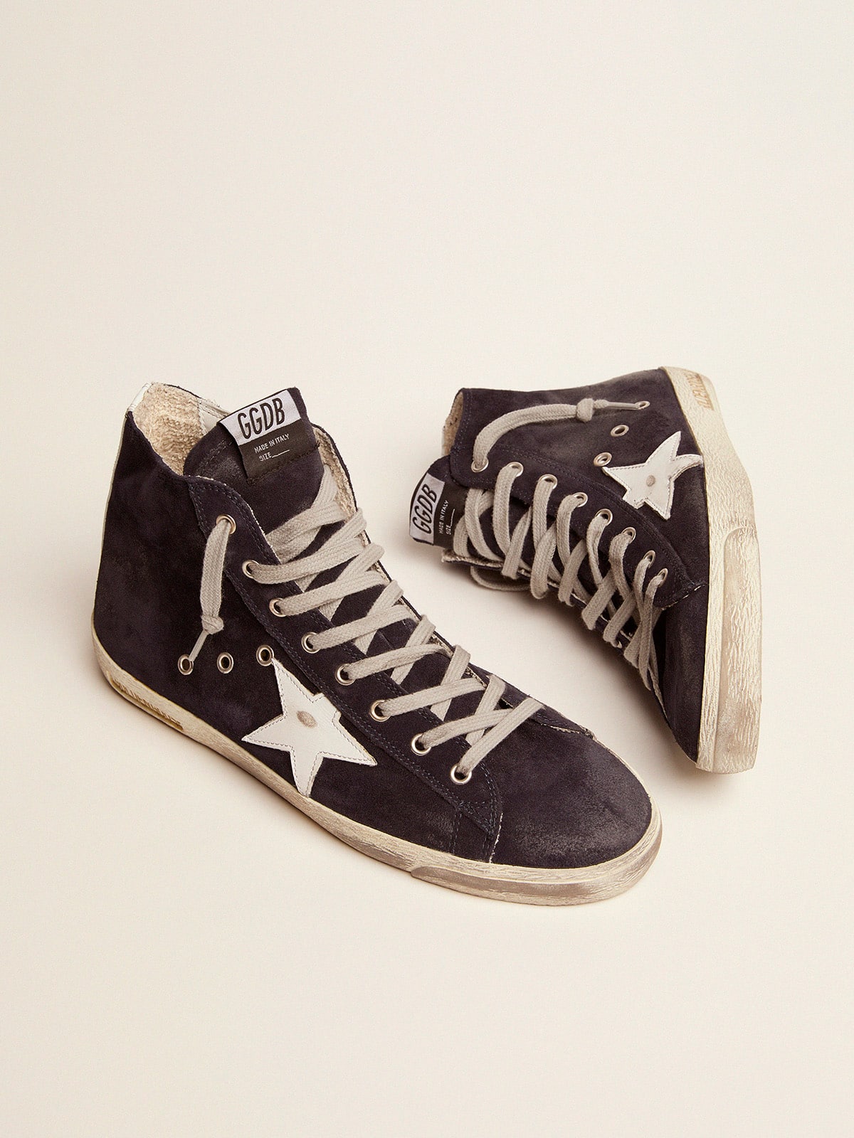Golden Goose Men's Francy in leather with leather star and heel tab