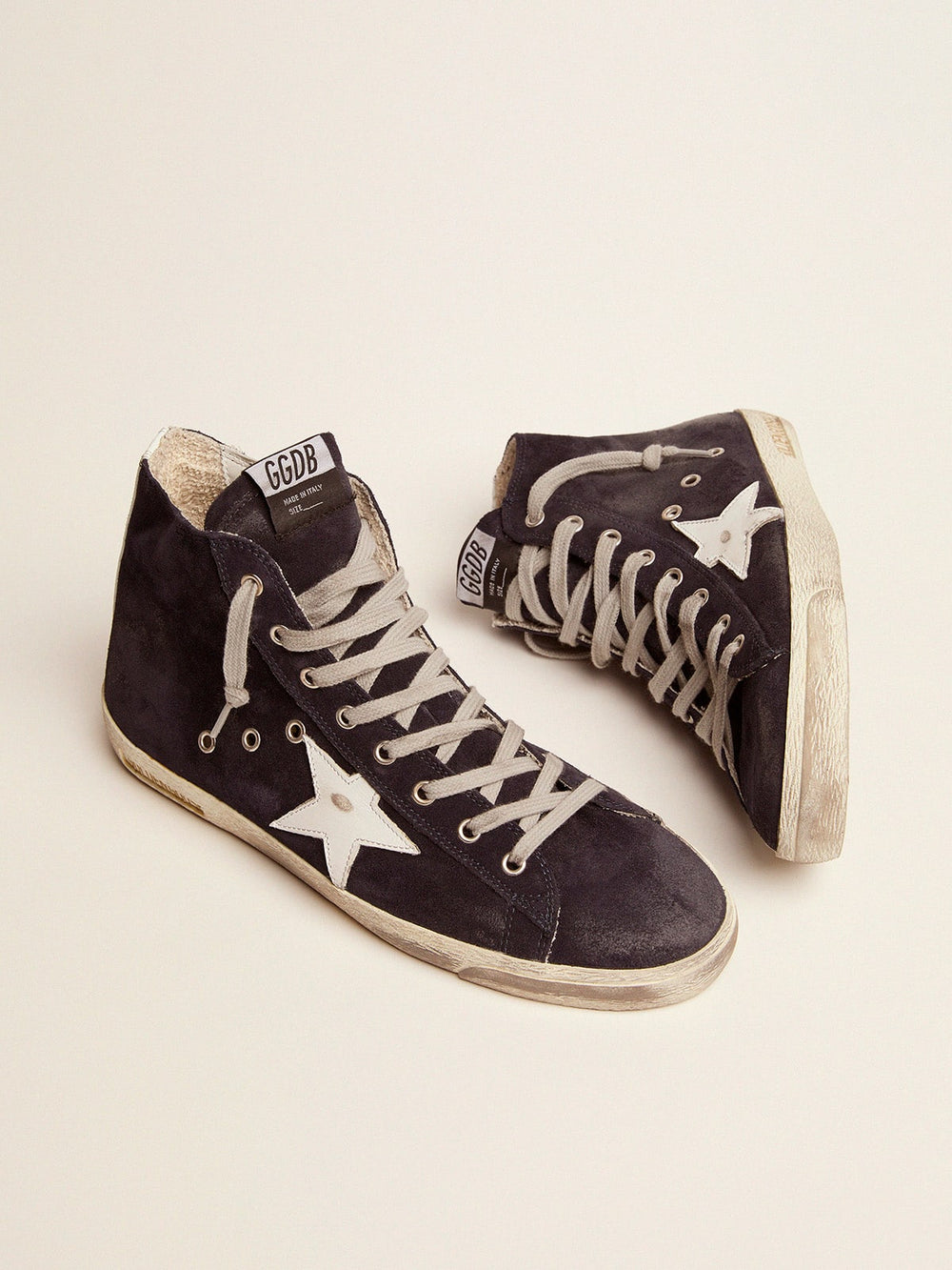 Golden Goose Men's Francy in leather with leather star and heel tab