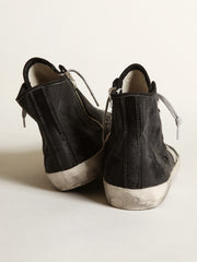 Golden Goose Francy Penstar in black canvas with white suede star and black suede heel tab