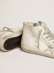 Golden Goose Men's Francy in leather with silver suede star