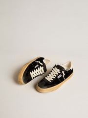 Golden Goose Men's Soul Star in black velvet with white leather heel tab