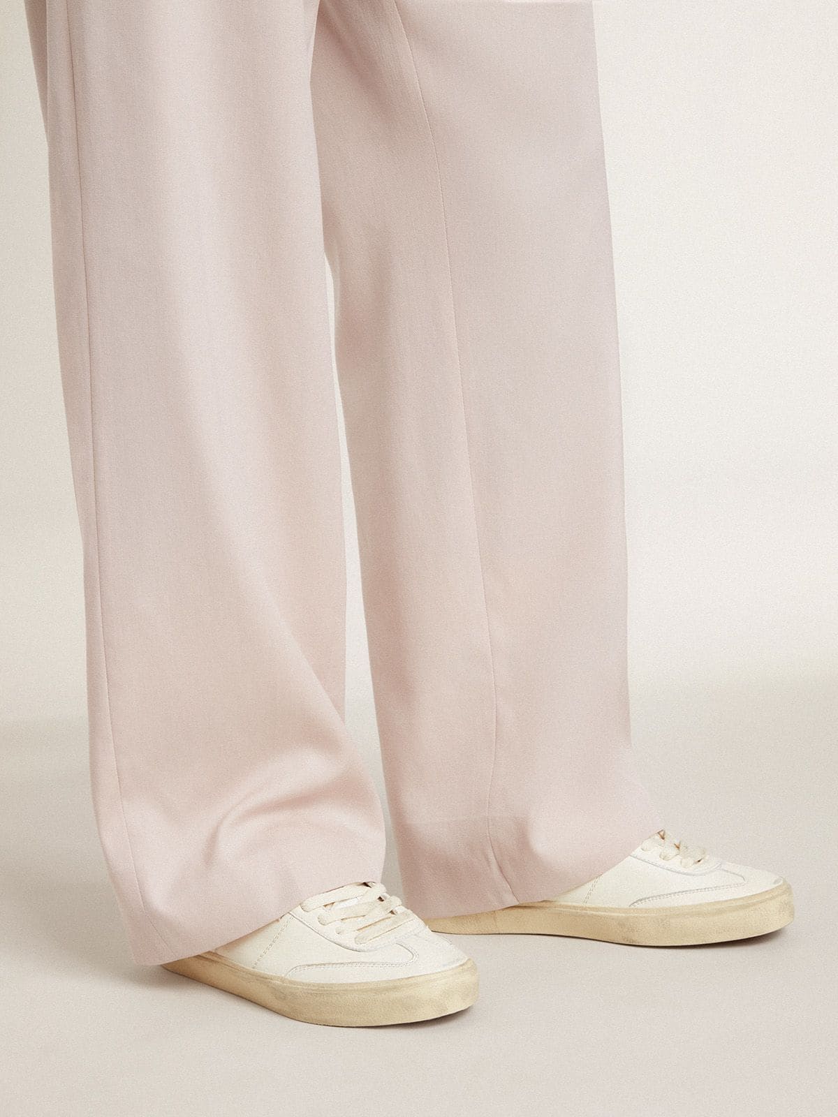 Golden Goose Soul Star in white nappa leather with white leather star