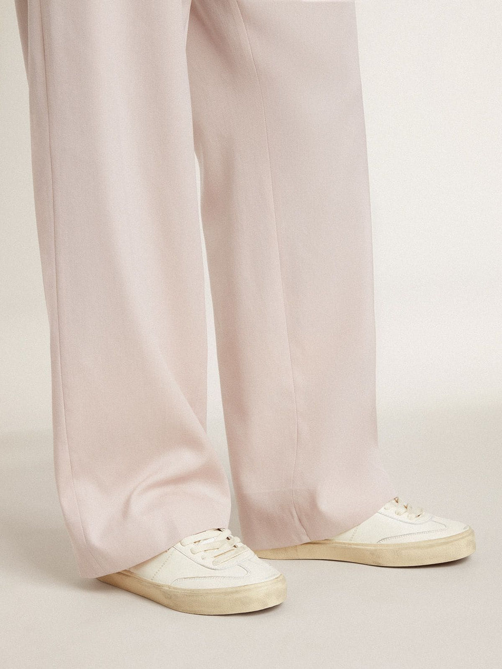 Golden Goose Soul Star in white nappa leather with white leather star