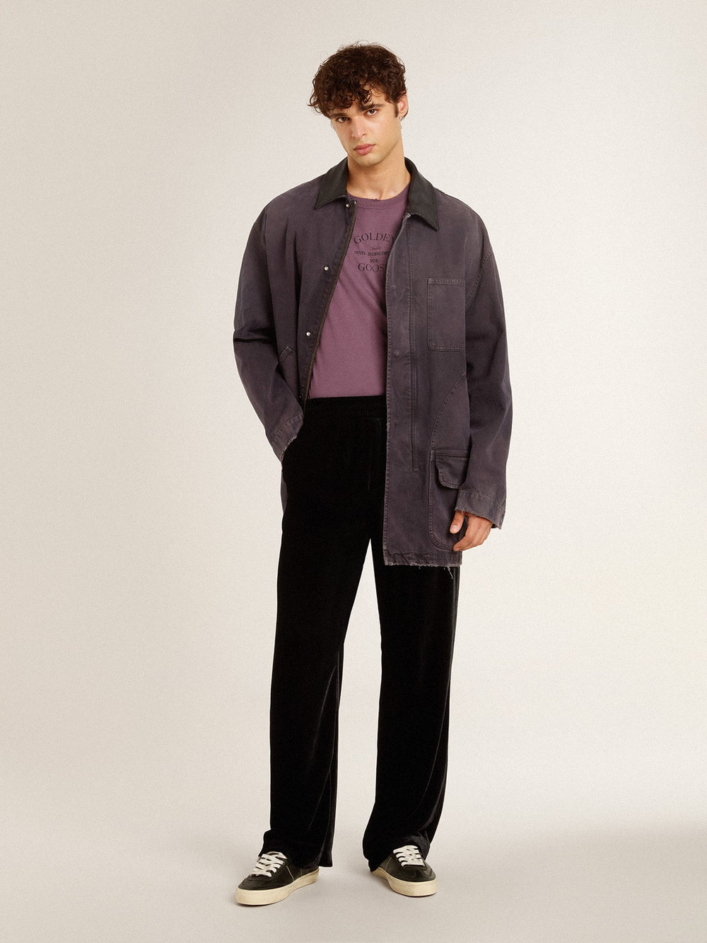 Golden Goose Men’s Soul Star in black bio-based nappa