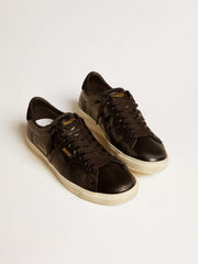 Golden Goose Men's Matchstar in black leather with black suede heel tab