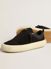 Golden Goose Men's Space-Star Cube in black suede with perforated star