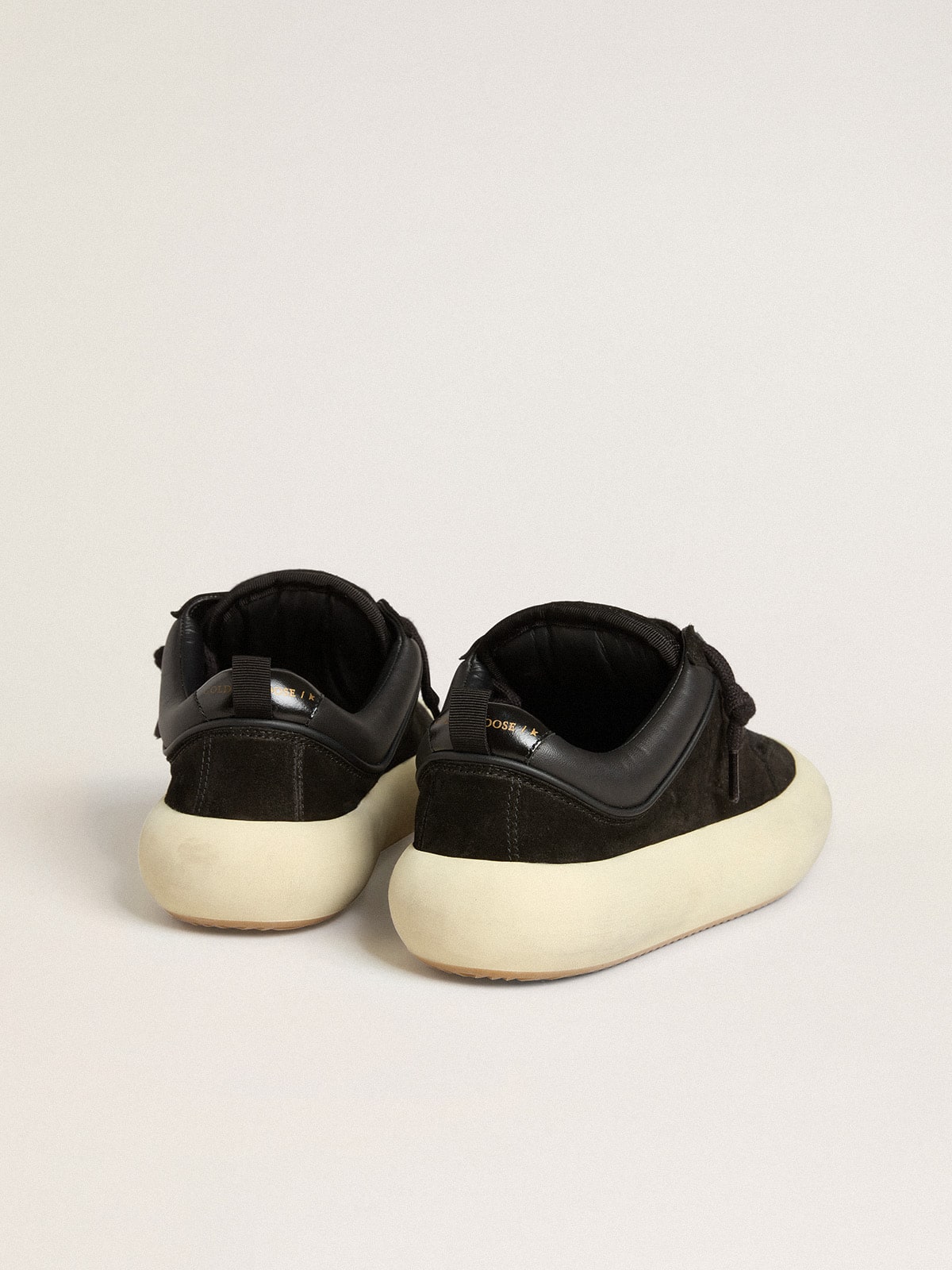 Golden Goose Men's Space-Star Cube in black suede with perforated star