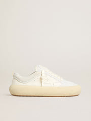 Golden Goose Men's Space-Star Cube in white leather with perforated star