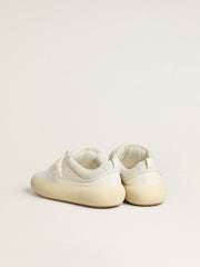 Golden Goose Men's Space-Star Cube in white leather with perforated star